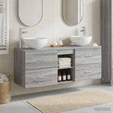 Bathroom Cabinet Set 3 pcs Grey Sonoma 49.5 x 41 x 64.5 cm 3405808