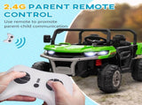 12V 2 Seater Kids Electric Ride-On Car with Electric Bucket, Remote Control - Green T3398P422367