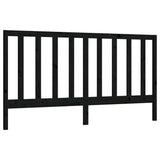 Bed Headboard Black 186x4x100 cm Solid Wood Pine 817709