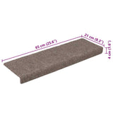 Stair Mats Self-adhesive 30 pcs 65x21x4 cm Beige Rectangular Edge 3365700