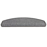 Stair Mats 15 pcs 65x24x4 cm Dark Grey Half Round Large 133885