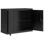 ZNTS File Cabinet Black 90x40x110 cm Steel 3188322