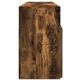 TV Cabinet with LED Lights Smoked Oak 120x30x50 cm 815714