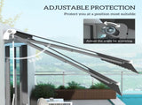 Manual Retractable Awning, size -Grey T3398P310366