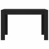 Dining Table Black 120x60x76 cm Engineered Wood 800433