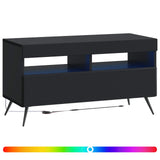 LED TV Cabinet Black Engineered Wood 897656