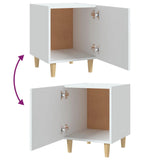 ZNTS Bedside Cabinets 2 pcs White Engineered Wood 812043