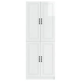 Cabinet Set 2 pcs High Gloss White Engineered Wood 3416947