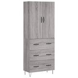 Highboard Grey Sonoma 69,5x34x180 cm Engineered Wood 3198087