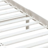 Bed Frame White Solid pine wood 135 x 190 cm Durable Bed Frame 3100565