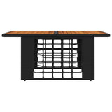 Garden Table Black and Natural 100 x 55 x 37 cm 42035141