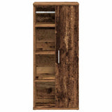Bathroom Cabinet with Roll Holder Old Wood 39x22x90 cm 858531