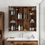 Bathroom Mirror Cabinet Old Wood 70 x 14.5 x 70 cm 889093