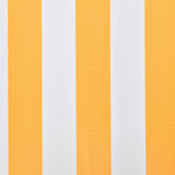 ZNTS Awning Top Sunshade Canvas Orange & White 500x300 cm 143707