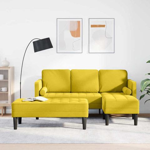 Sofa Set 2 pcs Yellow 173 x 131 x 67 cm Velvet 3329271