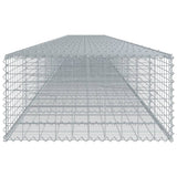 Gabion Basket with Cover 1100x100x50 cm Galvanised Iron 3295188
