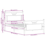 Bed Frame without Mattress Sonoma Oak 107x203 cm Engineered Wood 4106806