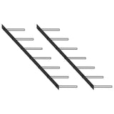 Wall-mounted Wine Racks for 14 Bottles 2 pcs Black Metal 289565