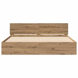Bed Frame Artisan Oak 203 x 185 x 70 cm Engineered Wood 3378500