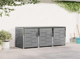Wheelie Bin Storage Stainless Steel Grey 3422244