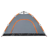 Camping Tent 4-Person Grey and Orange Quick Release 4004171
