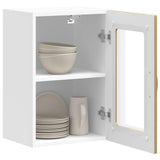 Kitchen Wall Cabinet with Glass Door Kalmar Artisan Oak Engineered Wood 853536