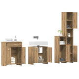 4 Piece Bathroom Furniture Set Artisan Oak Engineered Wood 3328942