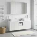 Bathroom Cabinet Set 4 pcs White Engineered Wood 3406423