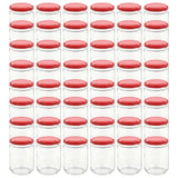 Glass Jam Jars with Red Lid 48 pcs 230 ml 50800