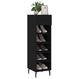 ZNTS Shoe Cabinet Black 30x35x105 cm Engineered Wood 829693