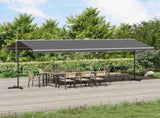 Free Standing Awning Grey 6 x 3 m Polyester 42033634