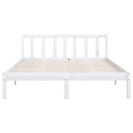810078 Bed Frame without Mattress White Solid Wood 120x200 cm