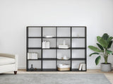 Book Cabinet Black Oak 137.5 x 29 x 137.5 cm Engineered Wood 3388357