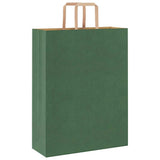 Paper Bags 250 pcs with Handles Green 32x12x42 cm 4101956