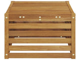 Outdoor Stool Bench Natural 79 x 43 x 37 cm Solid Acacia Wood 900681