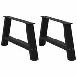 ZNTS Coffee Table Legs A-Shaped 2 pcs Black 60x cm Steel 4012820