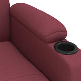 Massage Chair Wine Red Fabric 339115