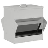 Chicken Feeder Silver 40.5 x 45 x 41 cm Galvanised Steel 874668