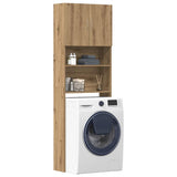 Washing Machine Cabinet Artisan Oak 64x24x190 cm Engineered Wood 859135