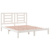 Bed Frame without Mattress White 160x200 cm Solid Wood Pine 3104359