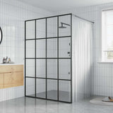Walk-in Shower Screen Clear Tempered Glass 140x195 cm 145678