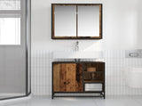 Bathroom Furniture Set with Door 2 pcs Old Wood Engineered Wood 3402402