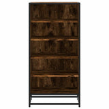 Shoe Rack Smoked Oak 48x38x97.5 cm Engineered Wood 849206