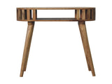 Solid Wood Ariella Console Table, Open Shelf, Nordic Legs, Brown B2743P403465