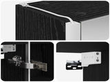 Bathroom Mirror Cabinet Black Oak 103.5 x 15.5 x 70 cm 889272
