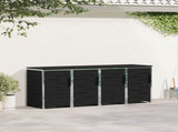 Wheelie Bin Storage Black 276 x 77.5 x 112.5 cm Stainless Steel 3422239
