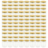 Glass Jam Jars with Gold Lid 96 pcs 230 ml 50803