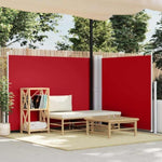 Retractable Side Awning Red 140x1000 cm 48489