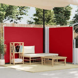 Retractable Side Awning Red 140x1000 cm 48489