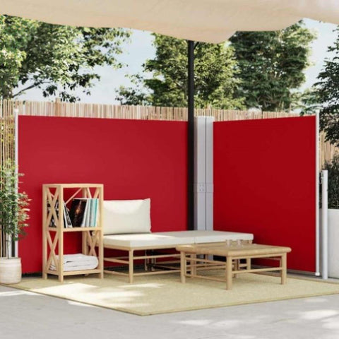 Retractable Side Awning Red 140x1000 cm 48489